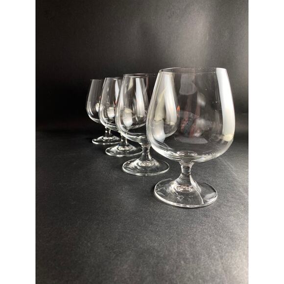 Set of 4 Vintage Crystal Brandy Snifters - Classic Elegant Bourbon, 6" Tall - Picture 4 of 6